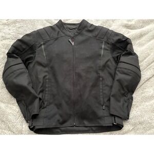 Bilt Mens Black Mesh Motorcycle Riding Jacket Size Large Protective Gear